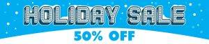holiday 50% off